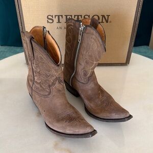 Stetson Brown Heeled Boots